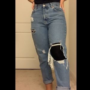 Westwood Destressed Mom Jeans from Forever 21